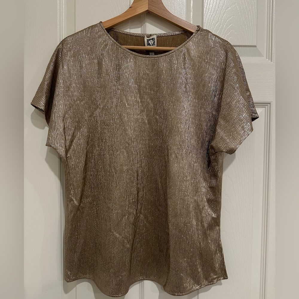 Anne Klein Gold Shirt